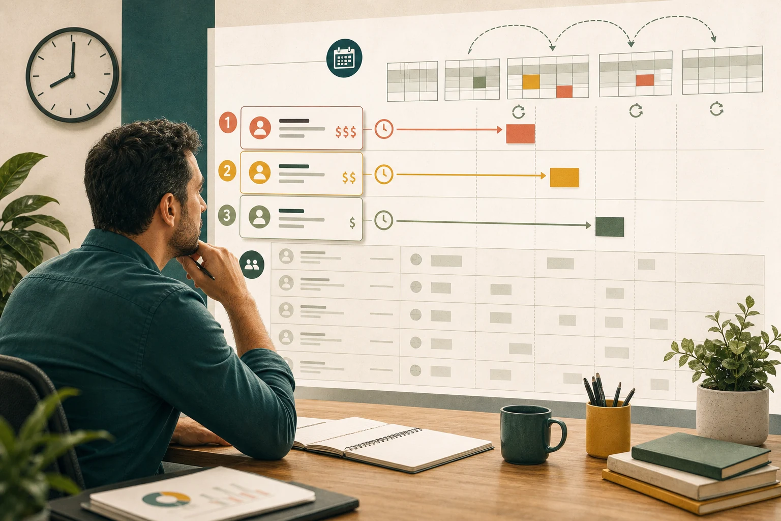 Tela real do zCRM relacionada a Segunda-feira, 8h: quem você liga primeiro? O dashboard já sabe